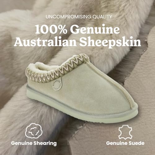 Image of Fireside by Dearfoams Men's Grafton Shearling Indoor /Outdoor Clog | Casual Slippers