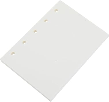 PACKOVE 45 Sheets 5 Hole Mini Binder Refills with Thick Paper for Smooth Writing Experience and Compact Design, Blank Planner Inserts for M5, for Brainstorming and Personal Organization