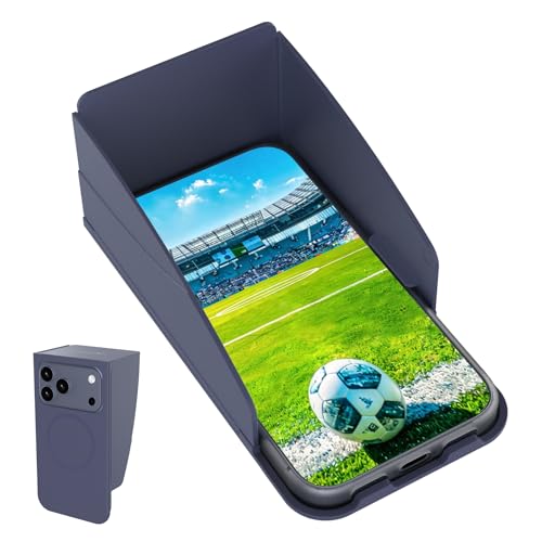 Shad0xNXC Sunshade Pro - Premium iPhone Sunshade Universal Phone Sun Blocker Cover Enhance Screen Visibility in Bright Sunlight Visor for Beach Pool Outdoor Tiktok YouTube Video Photo Watching Shooting Anti-Glare (Deep Blue Compatible with iPhone15-17 & iPhone Pro15-17)