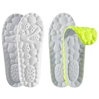 4D Memory Foam Insoles for Kids,2 Pairs Cuttable Shoe Insoles for Kids High Elastic Thick Kids Shoe Insoles Anti-Sweat Shoe Filler Children Cushioned Inner Soles for Boys Girls Shoes Big (11K - 12.5K)