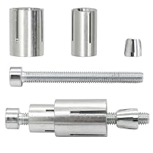 Motorcycle Bar End Mounting Screw Set Motorcycle Handlebar Bar End Mirror Adapter Universal 13mm-24mm Handlebar Expansion Screws for 7/8 Handle Bar Grip End 2 Pack