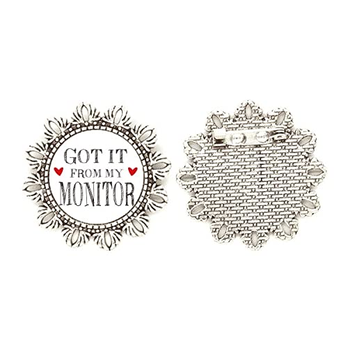 Broche de plata con diseño de flores mediano joyeria de solapa