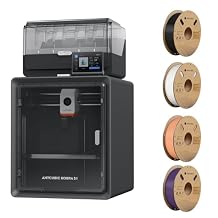 Anycubic Kobra S1 Combo Multicolor 3D Printer with Anycubic ACE PRO Bundle ANYCUBIC PLA Filament 1.75mm, 4kg, Black+White+Peach Fuzz+Interstellar Violet