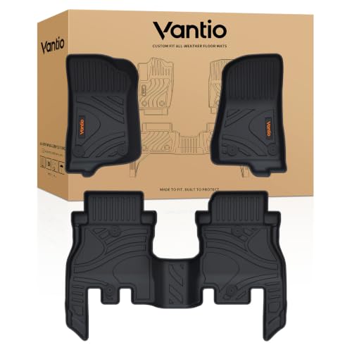 Image of Floor Mats for Jeep Wrangler JL 2018-2026 Unlimited 4 Door Gas /MHEV Models, Custom Fit TPE All Weather Floor Liners, Waterproof Heavy Duty Car Floor Mats(Not Fit for JK or PHEV)