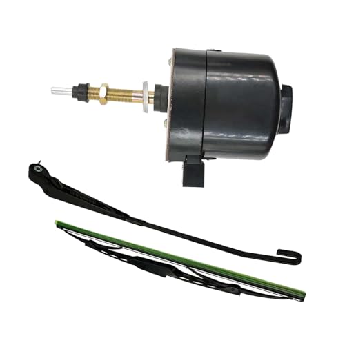 12V Universal Windscreen Wiper Motor with Arm and Blade Compatible with Tractor Fishing Boat ATV UTV