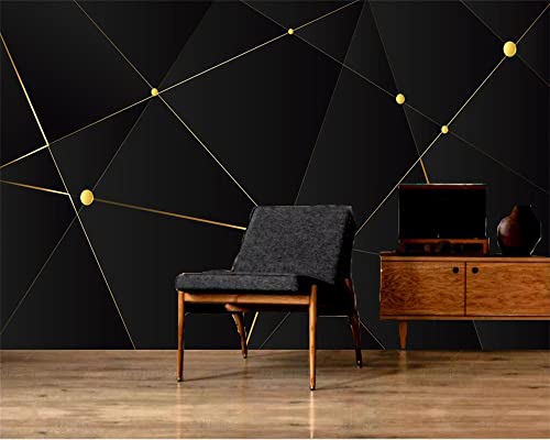 Tapete Heimdekoration Benutzerdefinierte Moderne Einfache Retro Abstrakte Geometrische Goldlinien Nordischer Hintergrund Tapete * 400 cm x 280 cm Cover