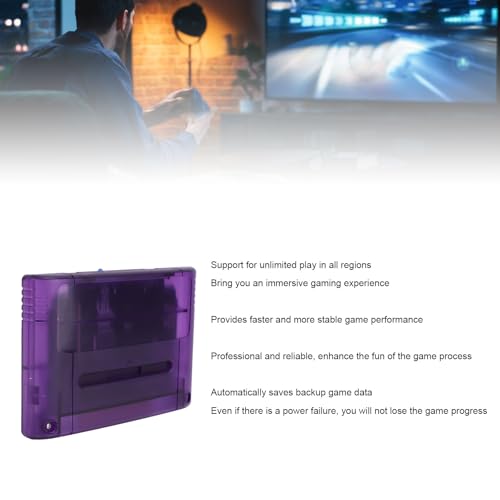 PUSOKEI Cartuccia di Gioco 3000 in 1, Cartuccia per Videogiochi Ad Alta velocità, Scheda di Memoria Integrata da 8 GB, per Console di Gioco per SFC (Compatibile con la