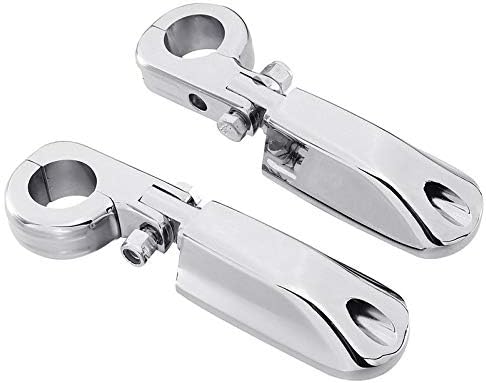 TCMT 1 1/4" Highway Engine Guard Streamliner Foot Pegs Clamp Fits For Harley Touring Road King Street Glide Road Glide Electra Glide Softail Sportster Dyna with 1.25" Engine Guards