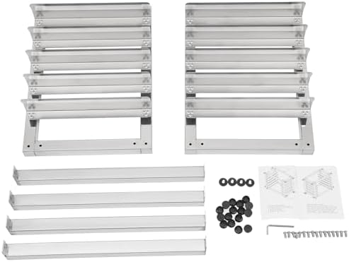 5-Tier Heavy-Duty Bun Pan Rack, 21"x13"x18" - Commercial Bakery Cooling Rack for 6 Half Sheet Pans, 3" Spacing for Optimal Airflow & Storage Efficiency