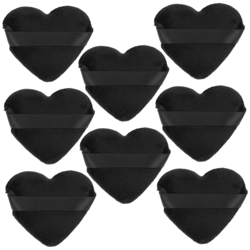 SAFIGLE 8pcs Heart Shaped Powder for Body Powder Small Makeup Puff for Face Setting