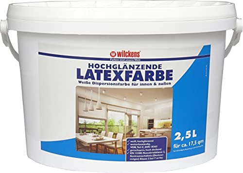 Wilckens Latexfarbe hochglänzend, 2,5 l, Weiß