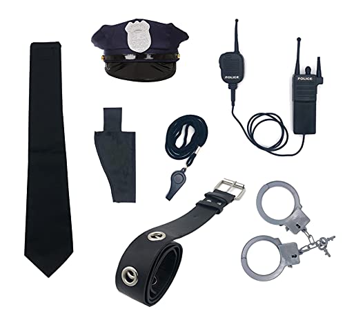 Viyorshop Kids Police Costume Deluxe Police Officer Costume Cop Set For Halloween Cosplay Dress Up Costume(5-7 Years) #TOP1