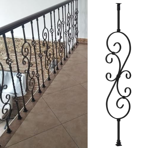Balustres en fer S-Flower pour escalier et garde-corps de porche