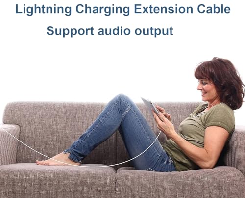 Cable de extensión Lightning para iPhone de 2 metros cable macho a hembra para audio y video 7