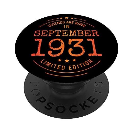 Cumpleaños Septiembre 1931 Edición Limitada Regalo Vintage PopSockets PopGrip Intercambiable