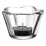 leonardo tischlicht blau  Leonardo Tischlicht CASOLARE, Teelichthalter, Dekolicht, Kalk-Natron Glas, Klar, 6 cm, 038464