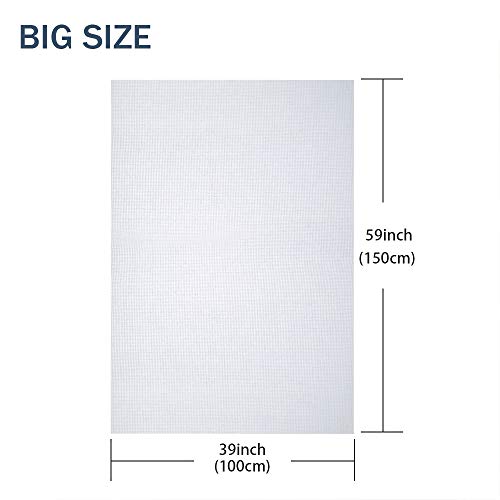 Pllieay 14 Count Big Size Classic Reserve Aida Cloth White Cross Stitch Fabric, 59 X 39 Inch #TOP2