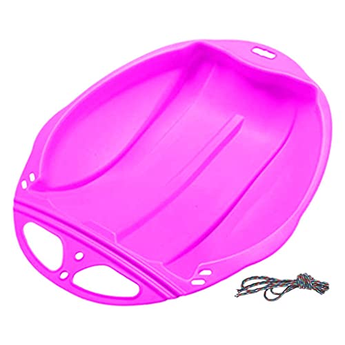 rockible Winter Sled Board for Kids, Portable Snow Toboggan for Outdoor Fun, Pink, 47x42x8.5cm