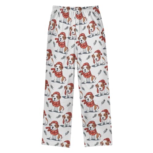 Christmas Pajama Pants Christmas Seamless Dogs Long Sleep Pants Lounge Bottoms2