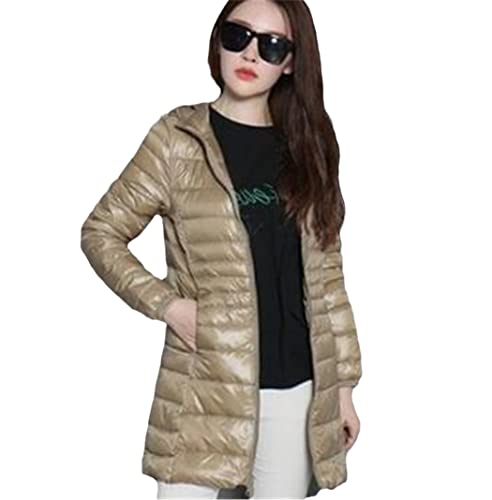 Parka de voyage femme grande taille 4XL veste en duvet compacte kaki