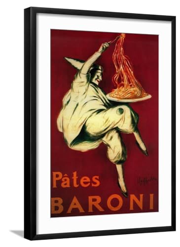 Affiche vintage Pates Baroni sous cadre noir premium ART.COM 53x73cm