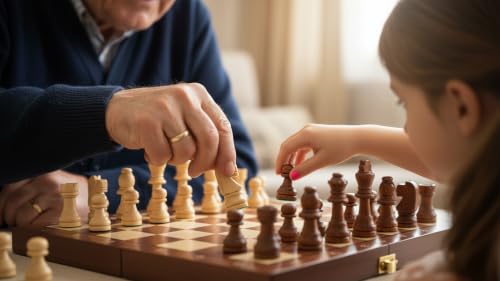 Image of 15 Inches Wooden Chess Board Set, Handcrafted Foldable Chess with Storage & Pieces, Birthday Gift, Travel Friendly Game for Teens & Adults