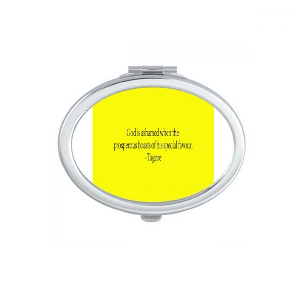 Qoutes Famous People Healing God Prosperous Mirror Portable Fold Hand Makeup Double Side Glasses