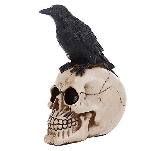 VOANZO Tête de mort en résine pour Halloween, bar, décoration de table