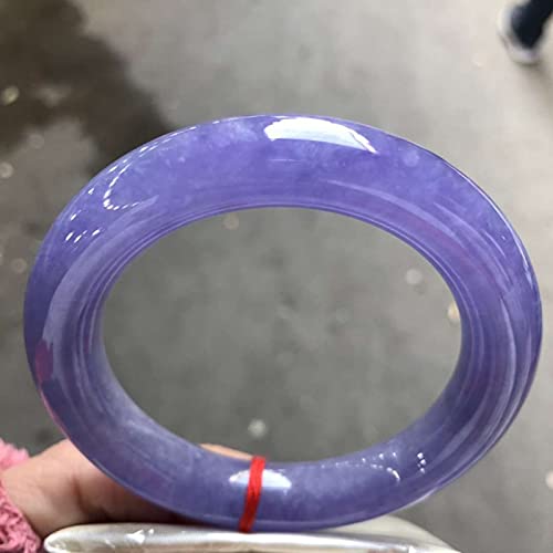 Bracelet en jade naturel violet d'exception pour femme