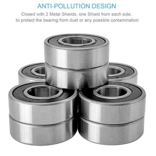 Image of 4 PCS 6202-2RS Deep Groove Ball Bearings. Double Rubber Seal Bearings 15x35x11mm, Pre-Lubricated and Stable Performance and Cost Effective