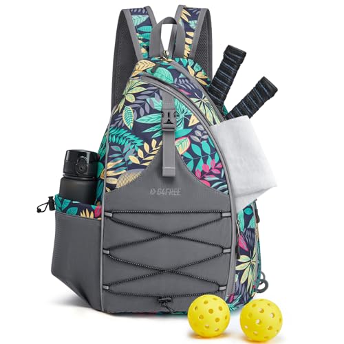 G4Free Pickleball-Tasche, Pickleball-Rucksack für Frauen und Männer, verstellbare Umhängetasche mit wasserdichter Tasche/Zaunhaken