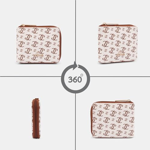Image of Lavie Women's Sacy Monogram LL Print Small Zip around Wallet | Ladies Purse Handbags