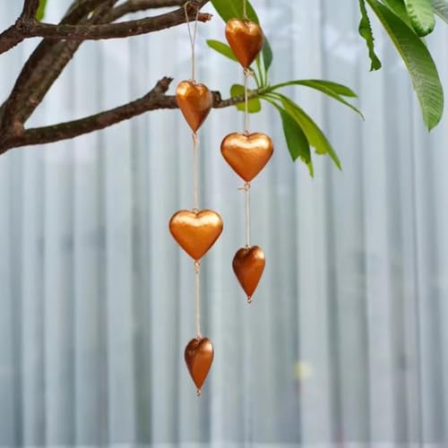 Pendentif en forme de cœur en métal pour déco de vacances lot de 2