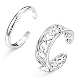 ♥ANILLO AJUSTABLE♥ El diámetro interno completo de este anillo para los dedos varía de 0.6 a 0.78 pulgadas. El diseño de anillo abierto lo hace fácilmente ajustable y se puede usar como un anillo para el dedo del pie, anillo de la cola, anillo del tobillo, anillo de apilamiento, conjunto de anillo midi, anillo de bodas y anillo de promesa para que pueda usarlo como desee.