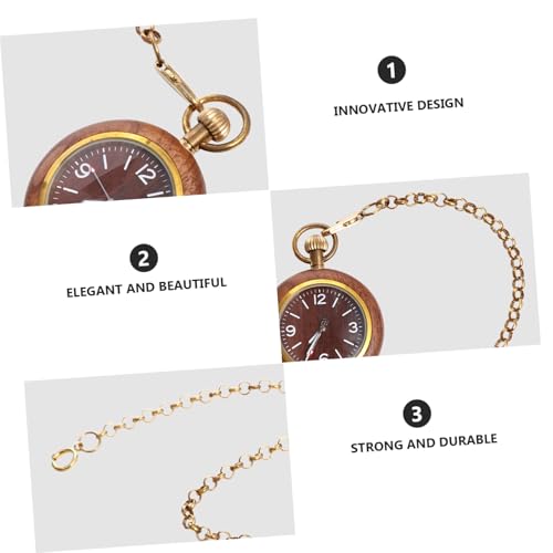 Montre à quartz précise en bois d'ébène véritable avec cadran rétro