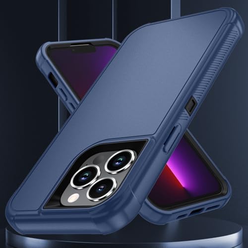 Image of SunStory Compatible with iPhone 13 Pro Max Case with HD Screen Protector, 3-Layer Heavy Duty Full-Body Cover,3 in 1 Hybrid Protective Case for iPhone 13 Pro Max 6.7 inch,Blue