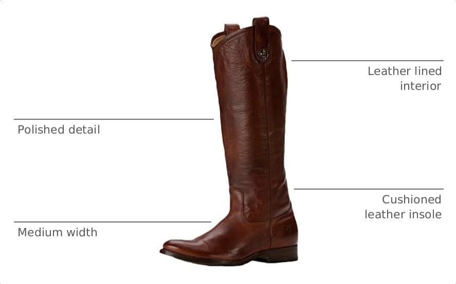 Image of Frye Melissa Button 2 Equestrian-Inspired Tall Boots for Women Made from Hard-Wearing Vintage Leather with Antique Metal Hardware and Leather Outsole - 15 inch Shaft Height