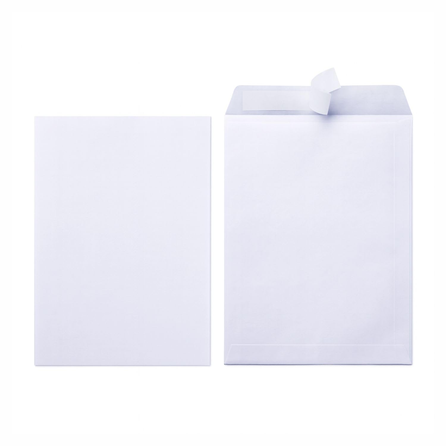 Buste bianche formato C4 adesive per fogli A4 carta resistente autoadesive senza finestra confezione da 12
