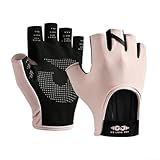 HEBEOT Guantes de levantamiento de pesas, guantes de gimnasio, guantes de entrenamiento con muñequera ajustable, guantes de ejercicio para pesas libres, máquinas de ejercicios de barra (rosa2)