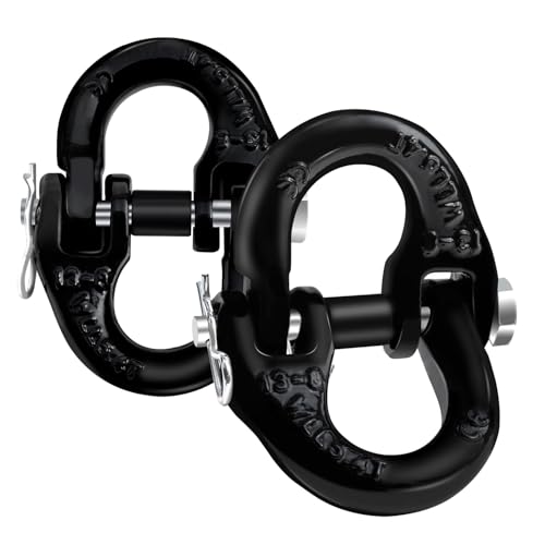 lifgarfe 2pcs 1/2inch Hammerlock Coupling Connector Link Safety Chain Adapter Connector Link Hammerlock Tow Hitch