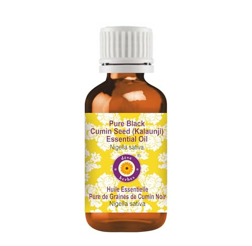 dève herbes Black Cumin Seed (Kalonji) Essential Oil (Nigella Sativa) Pure | Non-Sticky | Non-Greasy | Lightweight | Men & Women | All Skin Types | Steam Distilled 5ml (0.16 oz)