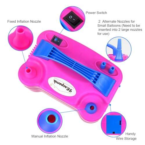 Flsepamb QQB73005 Balloon Pump, Electric Balloon Pump,Portable Dual Nozzles Electric Balloon Air Pump 110V 600W thumb #1