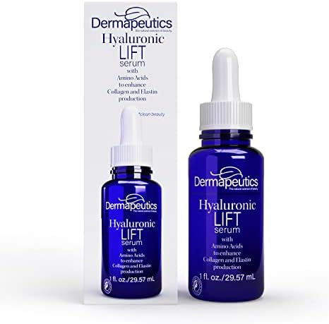 Dermapeutics Hyaluronic Acid Serum for Face, 1 oz | Ultra Hydrating | Anti Aging & Anti Wrinkle | Skin Firming & Plumping | Boosts Collagen & Elastin