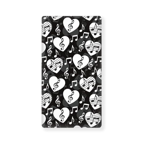 Image of Love Music Notes Baby Crib Sheets for Boys Girls Black Fitted Crib Sheet for Standard Crib and Toddler Mattress Cute Baby Mattress Sheets Toddler Bed Sheet 52x28x8 in