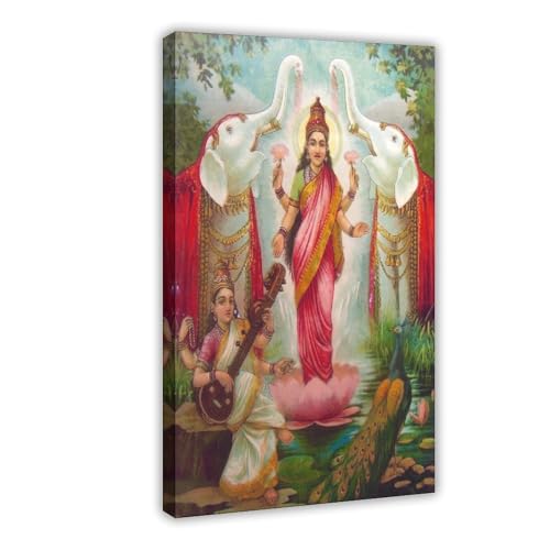 Impressions sur toile Lakshmi Saraswati pour rompre la monotonie de votre bureau