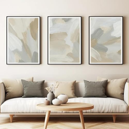 Toile abstraite salon moderne affiche d'art mural de texture - 3