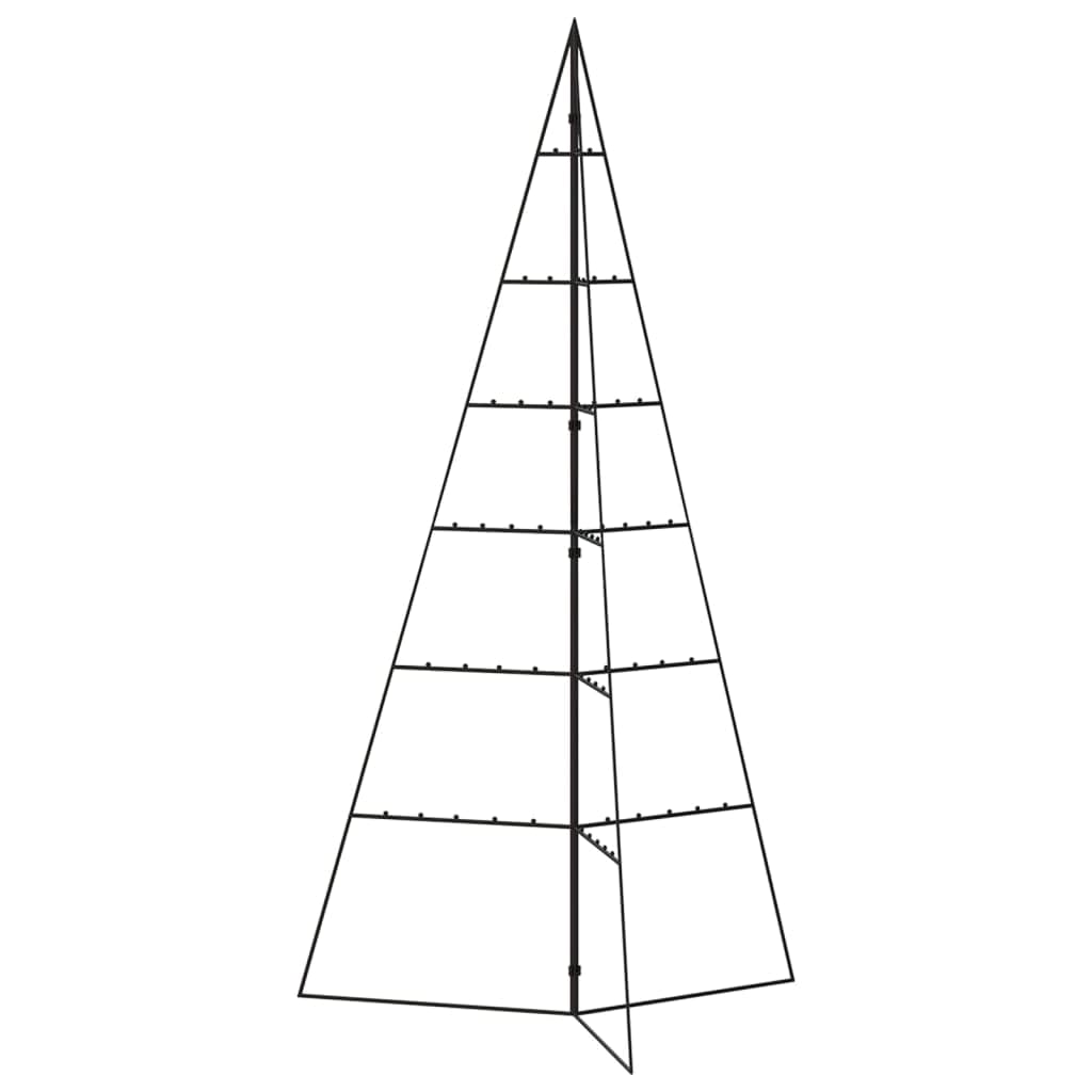 vidaXL Arbre de Noël en métal pour décoration Noir 140 cm