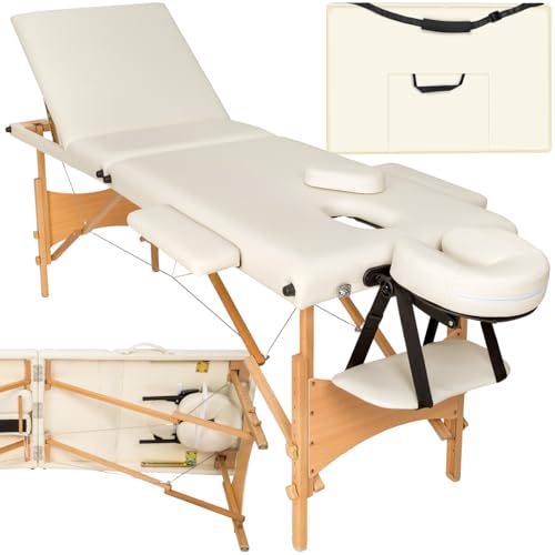 TecTake® Lettino Massaggio 3 zone, Pieghevole, Portatile, Rivestimento Vinile Idrorepellente,...