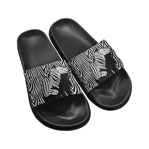 JoyLamoria Zebra Print Cloud Slides Women US 8