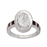 diamant rosenschliff kaufen Bruttogewicht: 5,78 g Ethnischer Polki-Ring mit roter Emaille, handgefertigter Diamant-Polki-Ring im Solitär-Rosenschliff (51 (16.2))